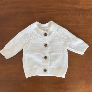 Hanna Andersson white cardigan